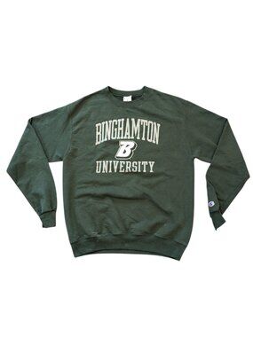 Binghamton University Bearcats Bookstore Sweatshirt Champion Green Crewneck M